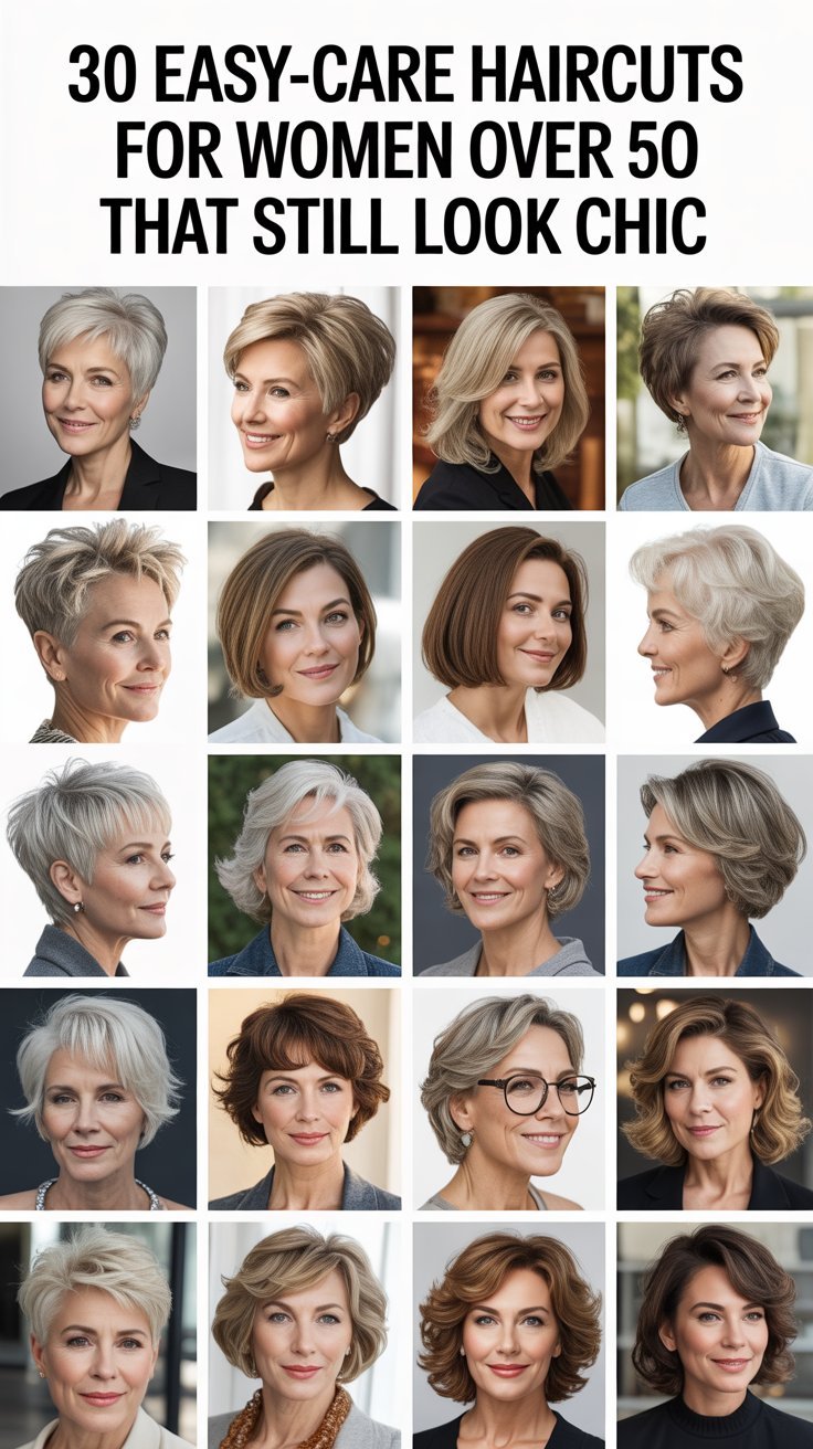 30 Easy-Care Haircuts for Women Over 50 That Still Look Chic