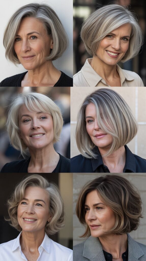 37 Fresh Short Bob Ideas for Women 50+ with Delicate Hair 33 Bob with Hidden Undercut