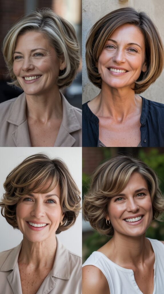 42 Soft and Elegant Bob Styles for Fine, Thin Hair After 50 6 Stacked Bob