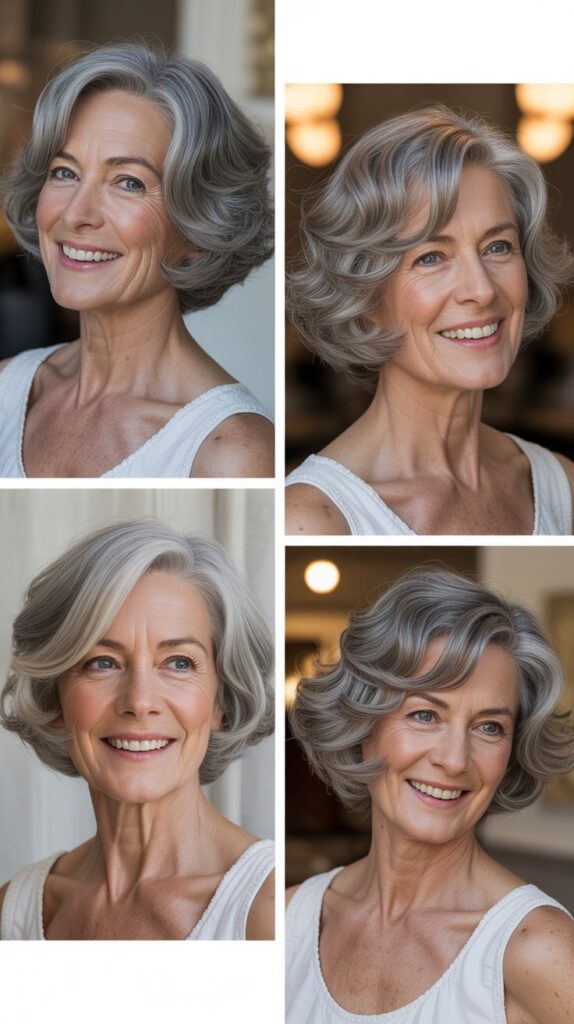 30 Youthful Medium-Length Hairstyles for Women Over 70 You'll Want to Copy 29 The Asymmetrical Lob with Texture