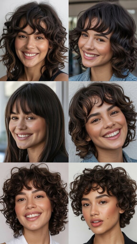 Heavily Layered with Choppy Baby Bangs