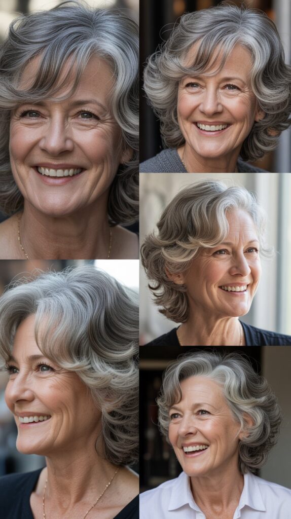 30 Youthful Medium-Length Hairstyles for Women Over 70 You'll Want to Copy 5 Tousled Waves with Face-Framing Highlights