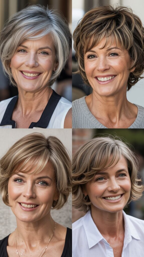 42 Soft and Elegant Bob Styles for Fine, Thin Hair After 50 23 Bob with Short Layers