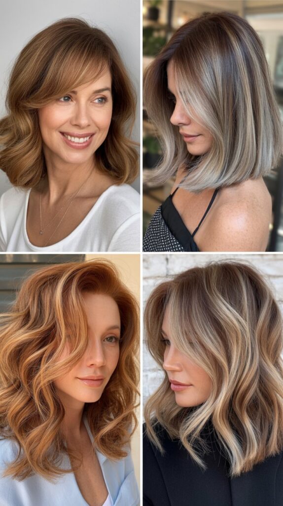  Long Bob with Balayage Highlights