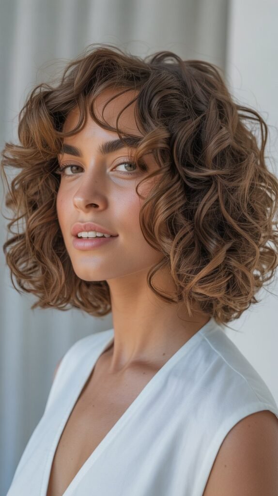  Long Bob for Curly Hair