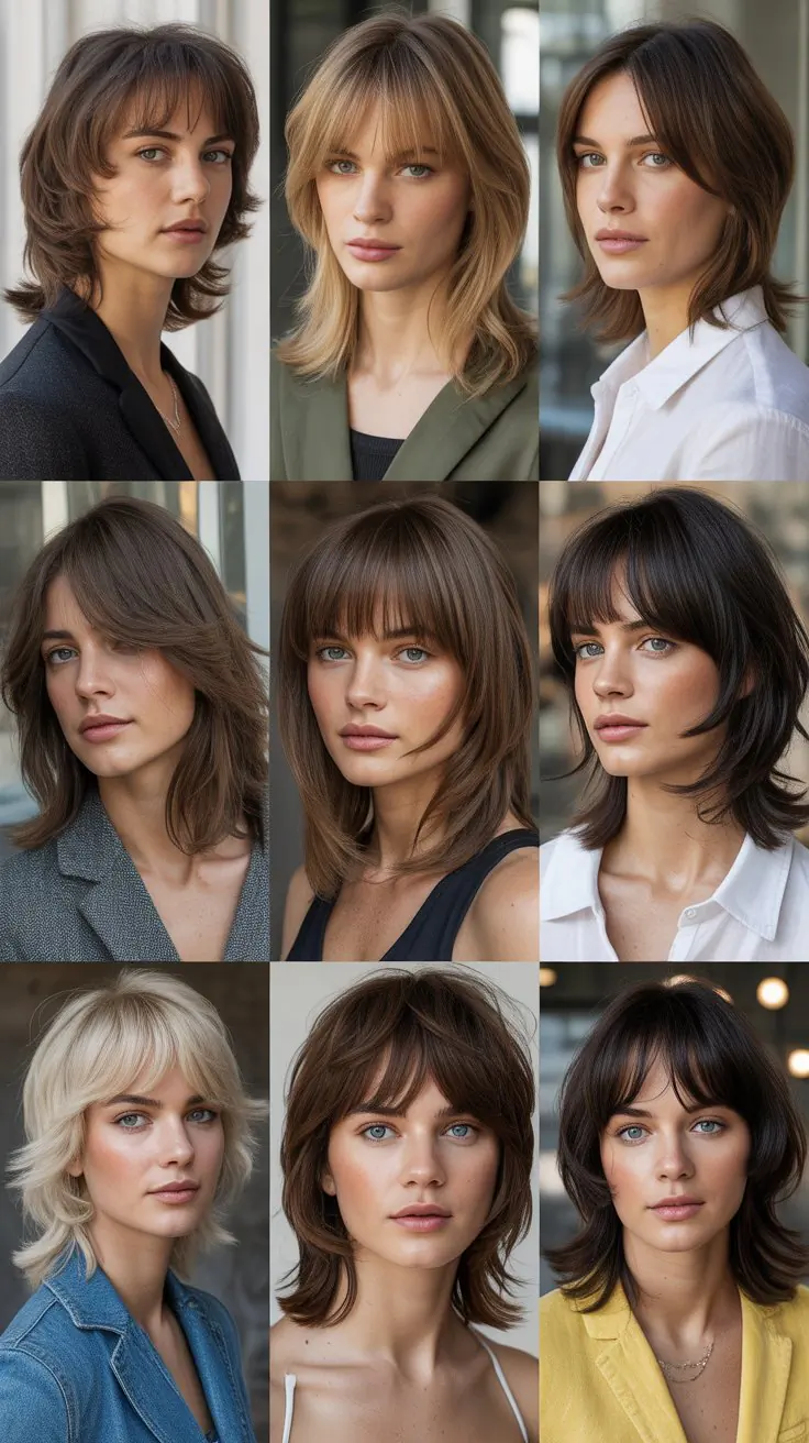 27 Must-See Medium-Length Haircuts with Layers and Bangs for 2026