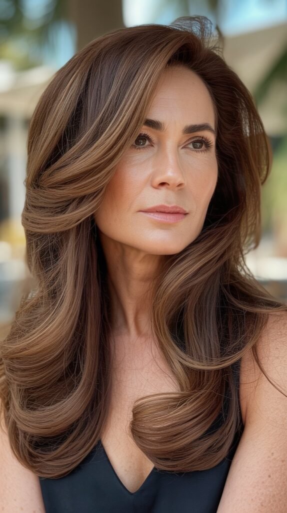  Long Hair with Deep Side Part