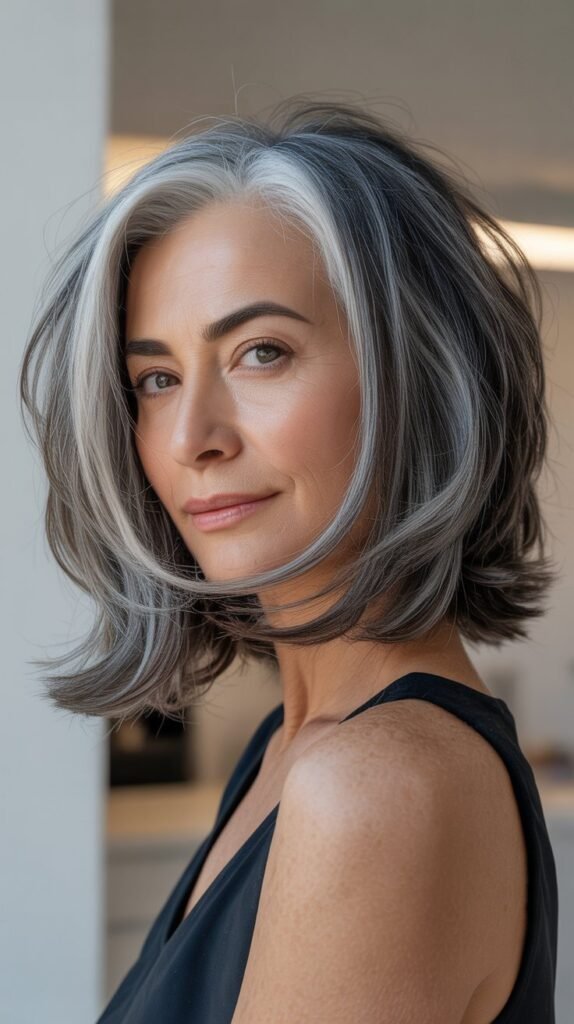 Choppy Midi Bob with Razored Ends