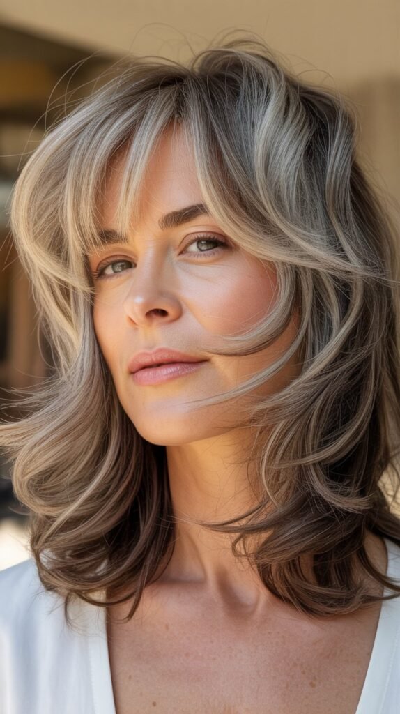 Tousled Shoulder-Length with Fringe