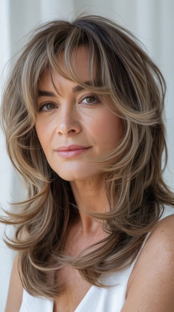  Long Shag with Wispy Bangs