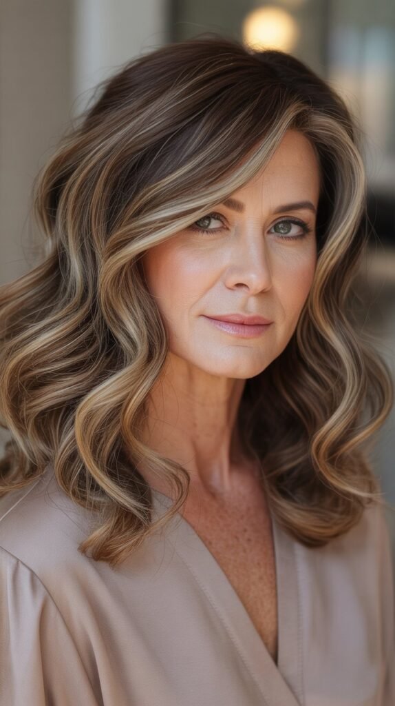 Wavy Midi Length with Balayage