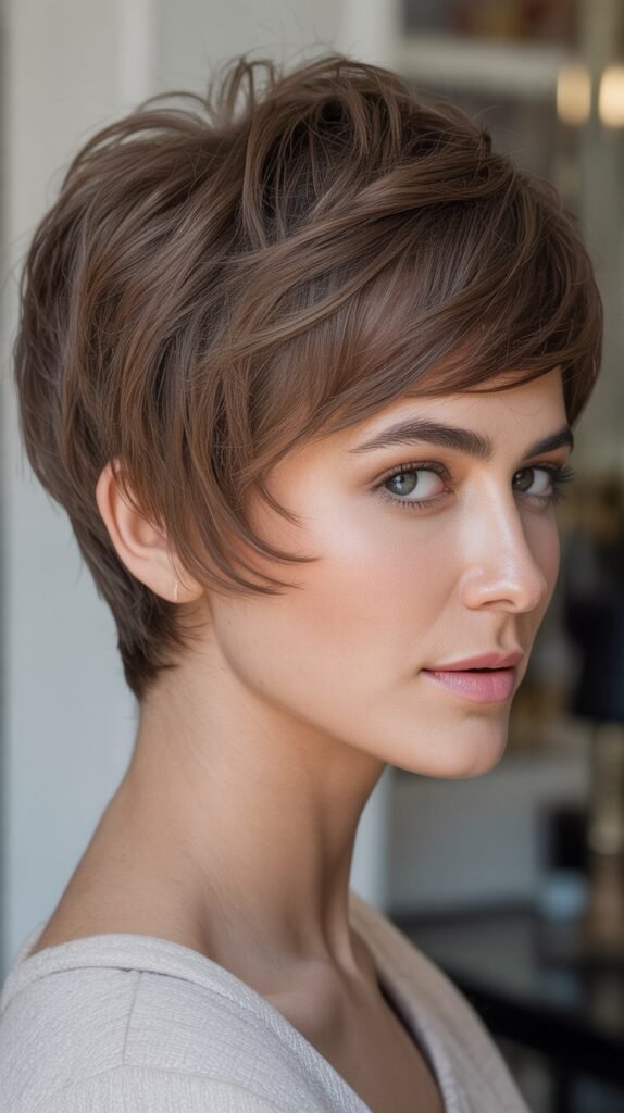 Feathered Pixie Cut