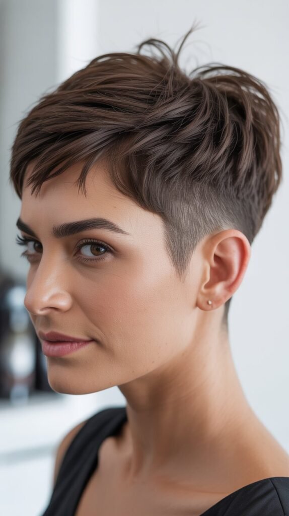 Pixie with Temple Fade