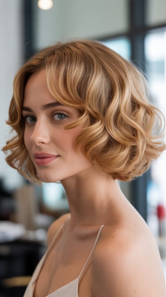 French Bob with Flat Iron Curls
