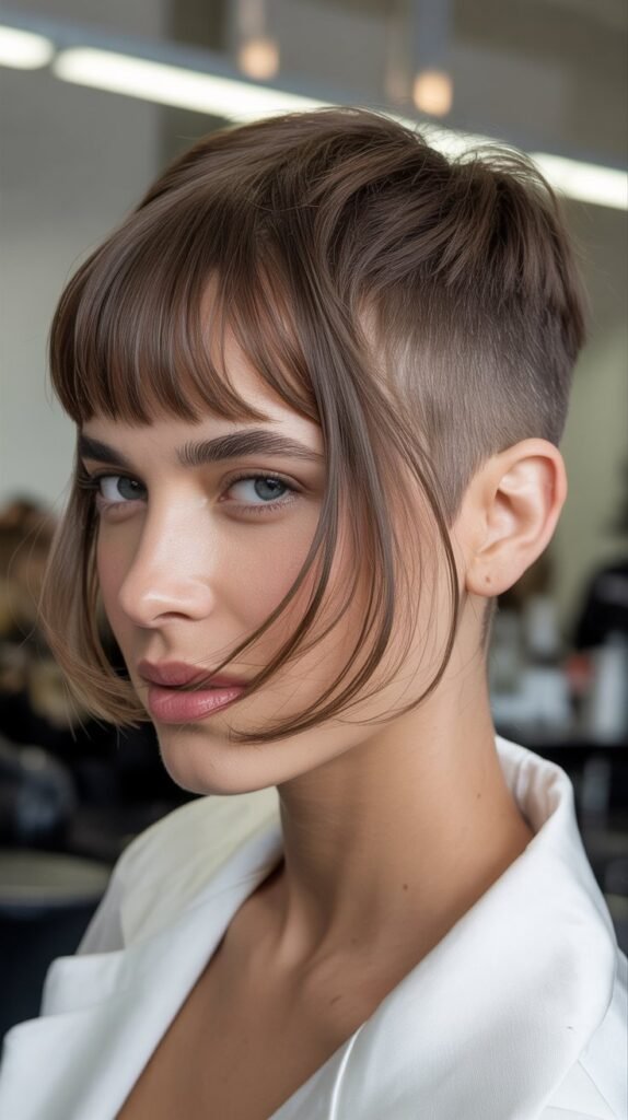 Pixie with Long Bangs