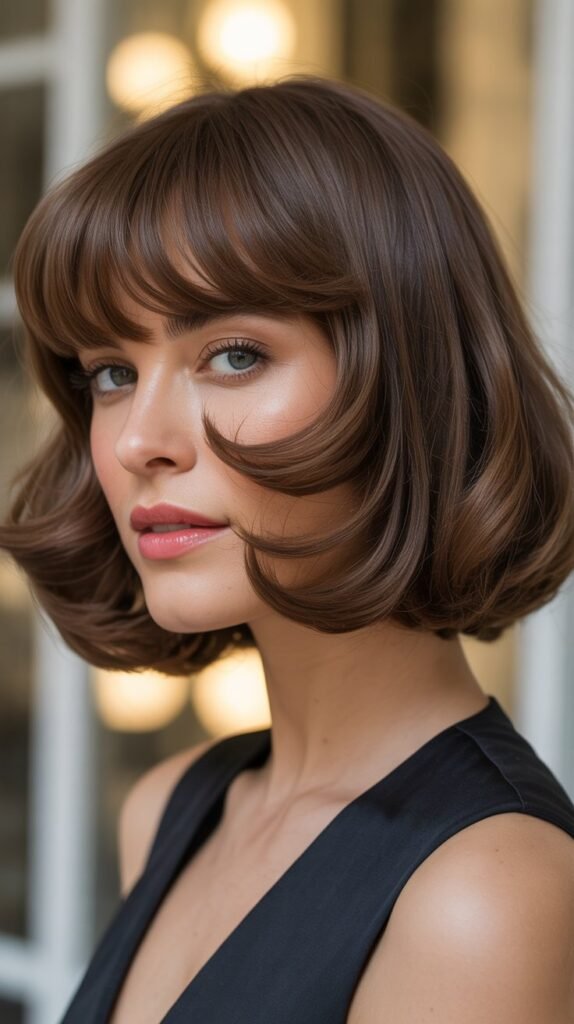  French Bob with Curtain Bangs