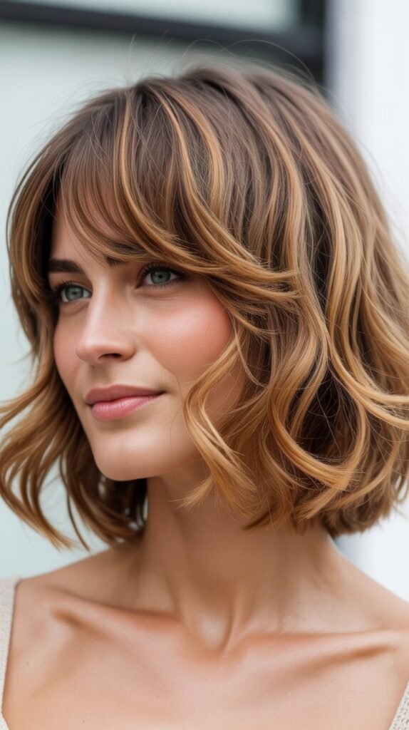 Beachy Waves Bob with Tousled Bangs