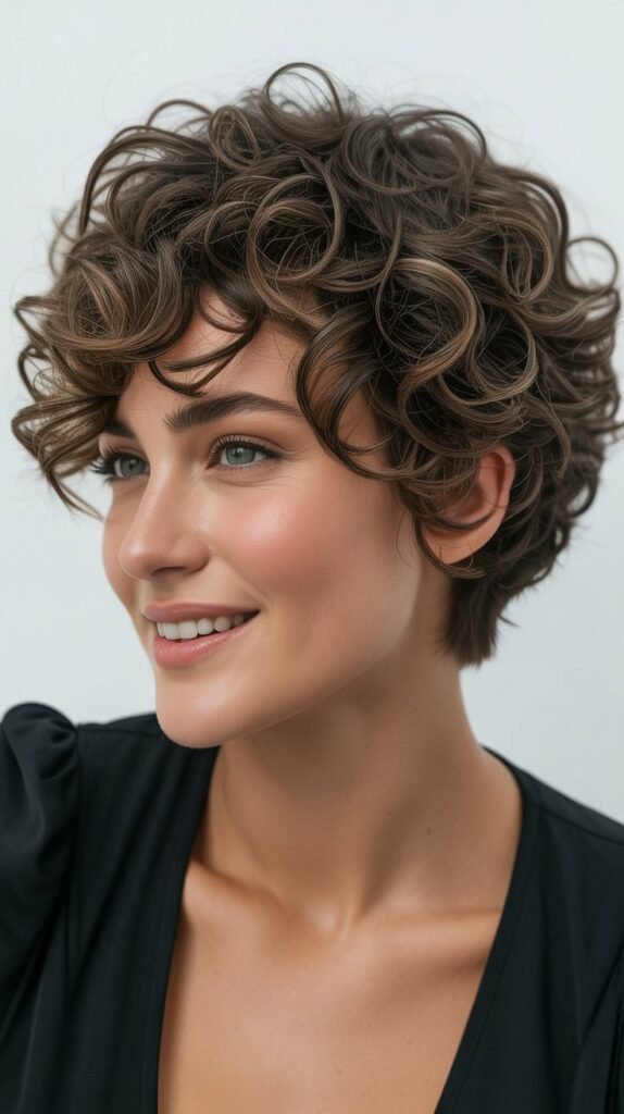 Curly Pixie with Natural Texture