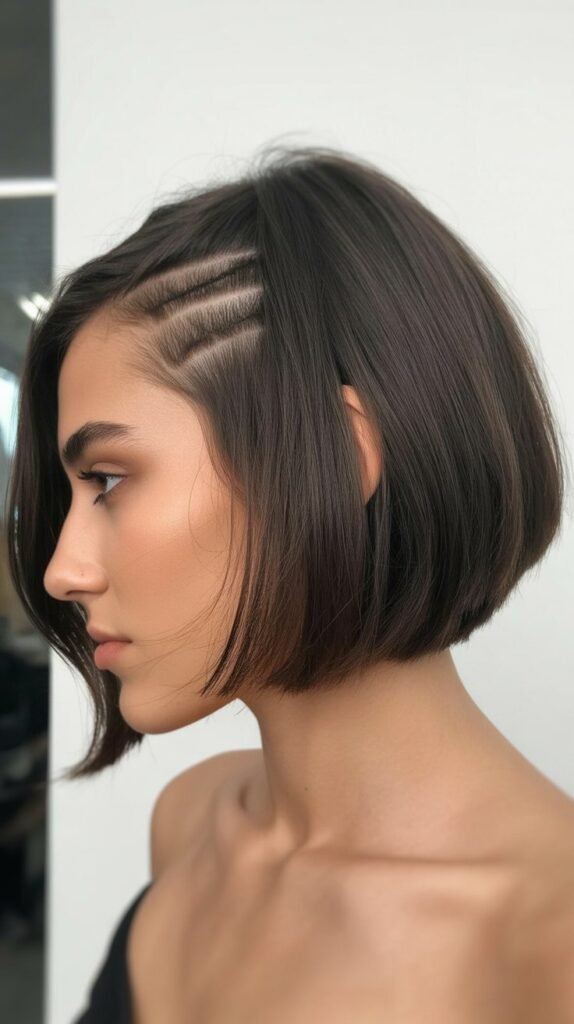 French Bob with Undercut Design