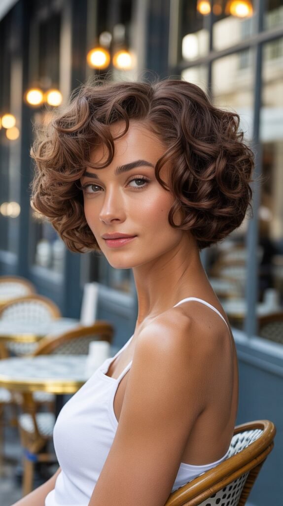 The Curly French Bob