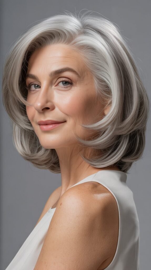 Rounded Bob with Curved Layers