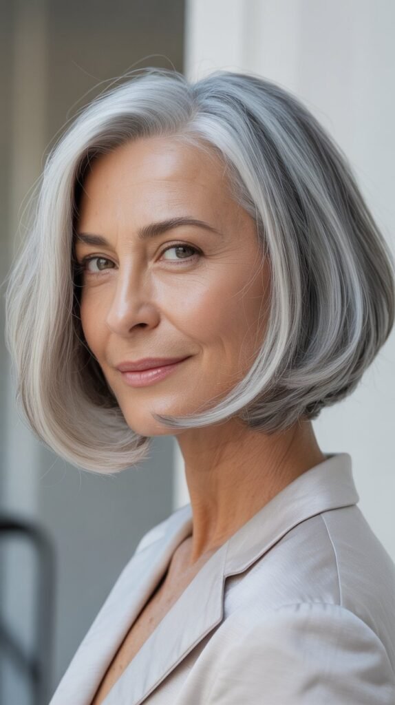 Asymmetrical Bob with Longer Front