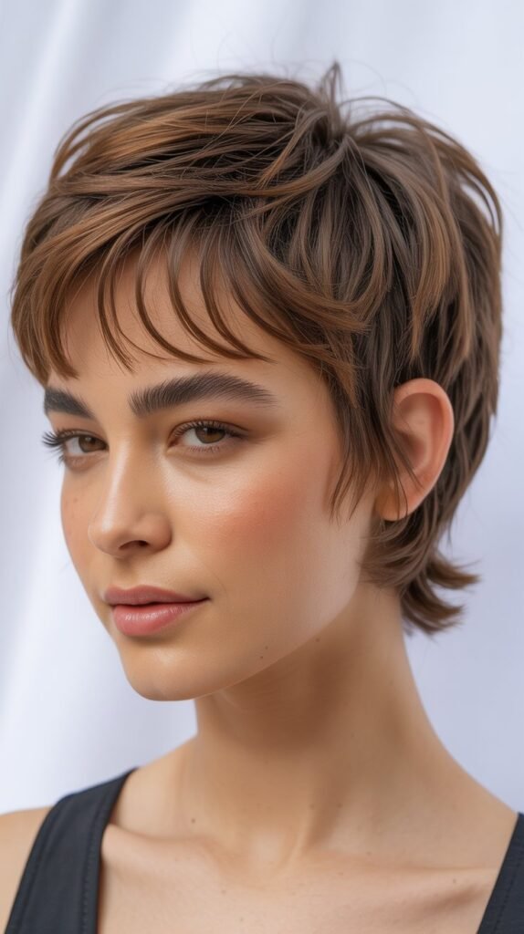 Pixie Mullet With Baby Bangs