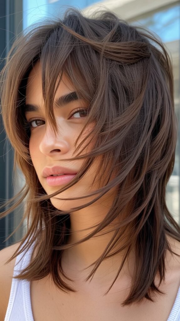 Choppy Layers with Textured Bangs