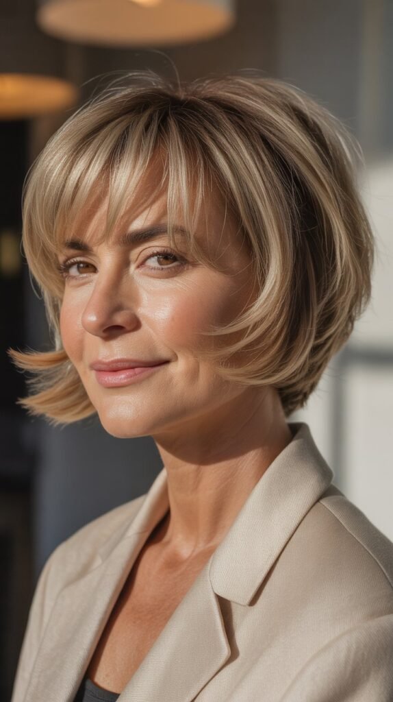 Curtain Bangs with Short Hair: Pixie Cuts and Bob Variations