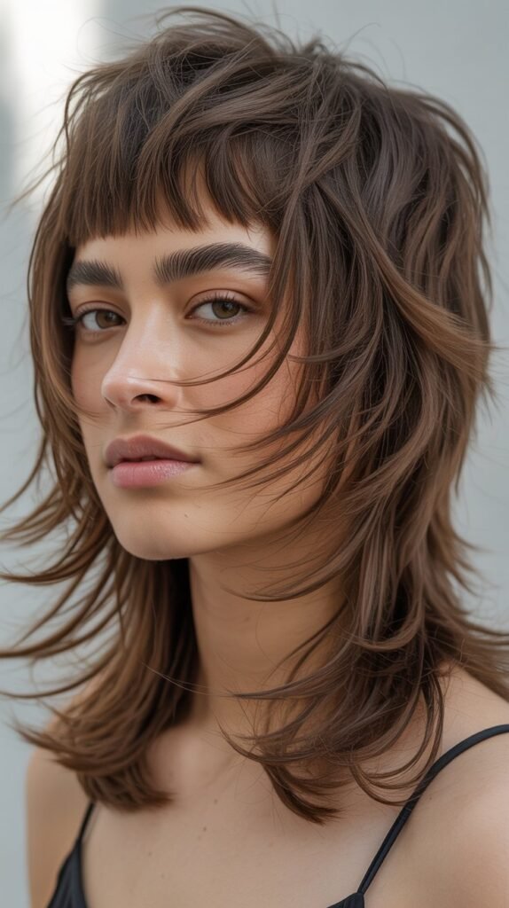 Shaggy Wolf Cut with Micro Bangs