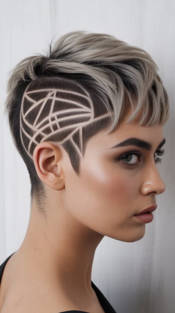 The Pixie with Shaved Designs