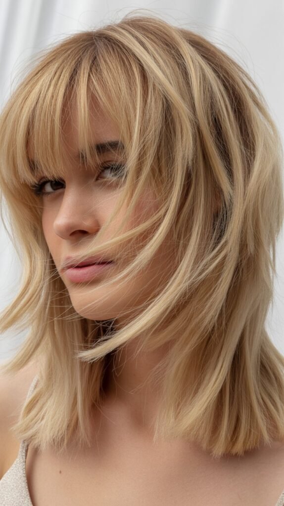 Shaggy Shoulder Cut with Full Fringe
