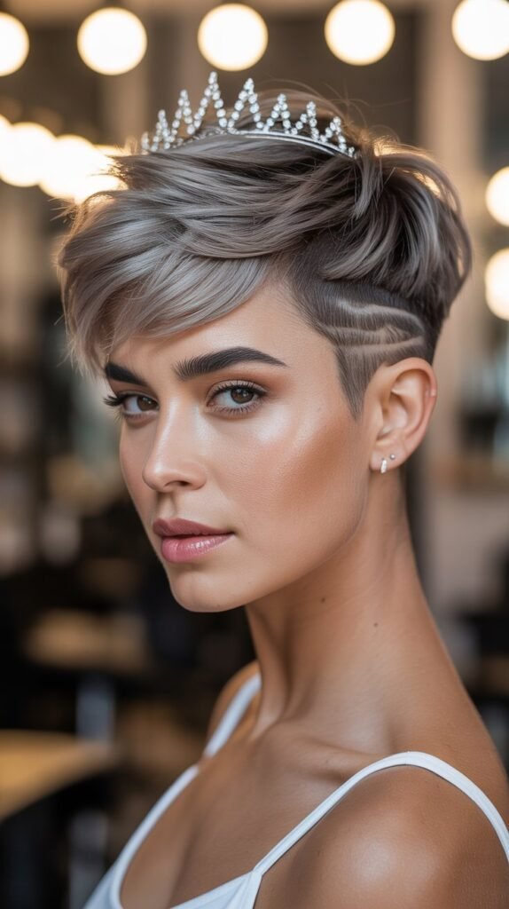 Pixie with Crown Fade