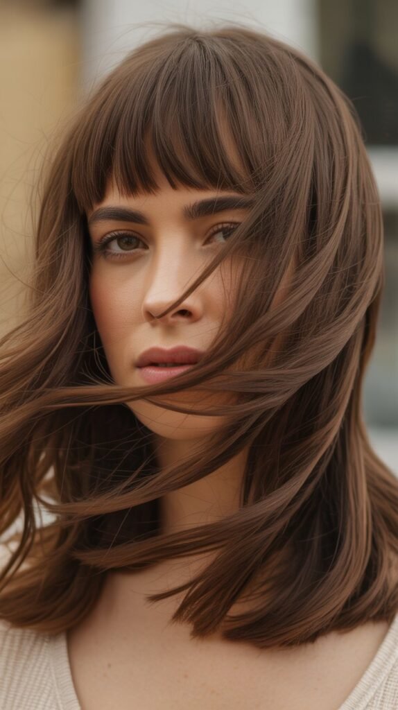 Asymmetrical Bangs for Artistic Expression