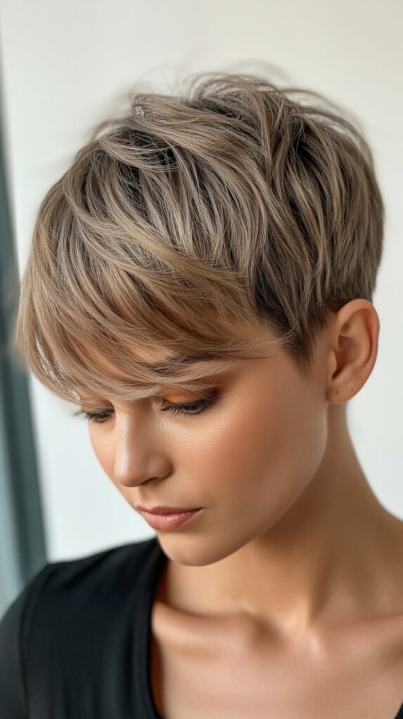 Pixie with Feathered Bangs