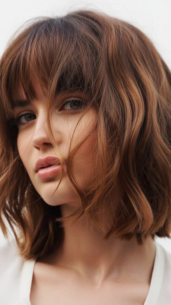  Tousled Bob with Piecey Bangs