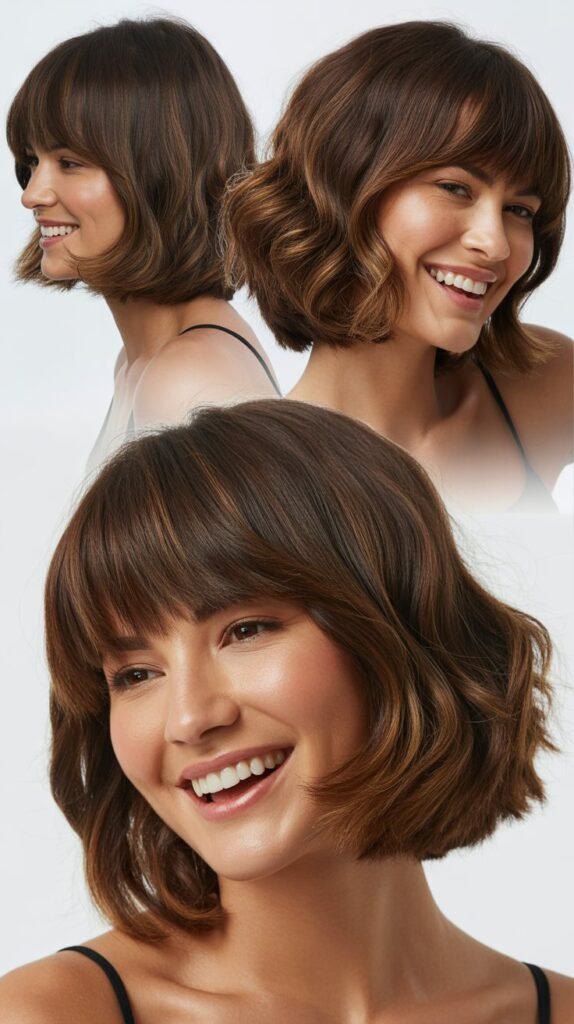 Long Bob with Feathered Side Bangs