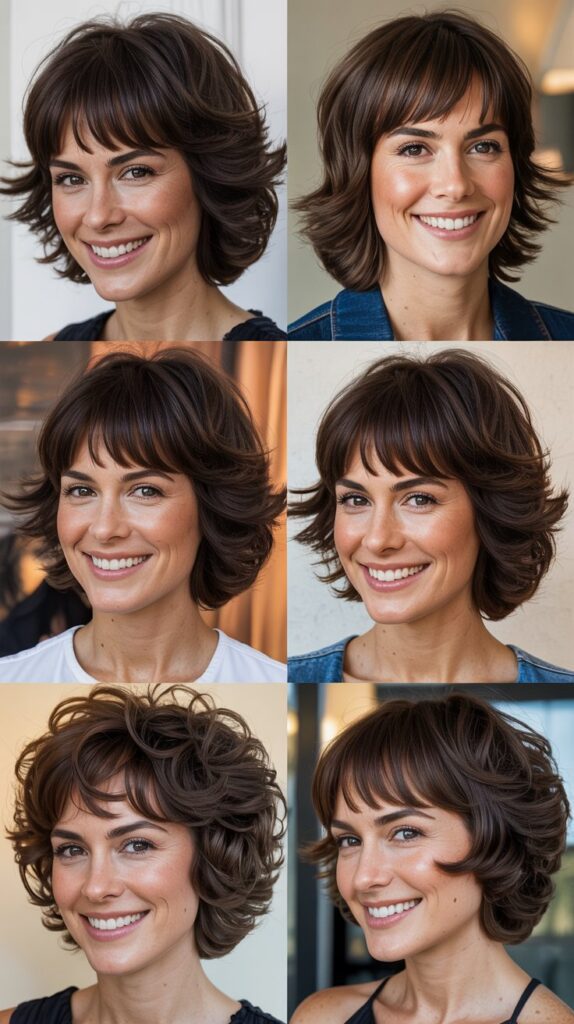 Razor-Cut Shag with Feathered Bangs