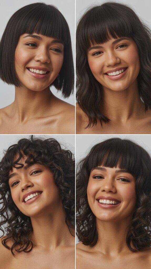  Undercut Lob with Bold Bangs