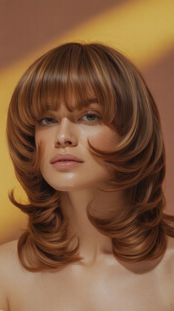 Retro 70s Shag with Full Bangs