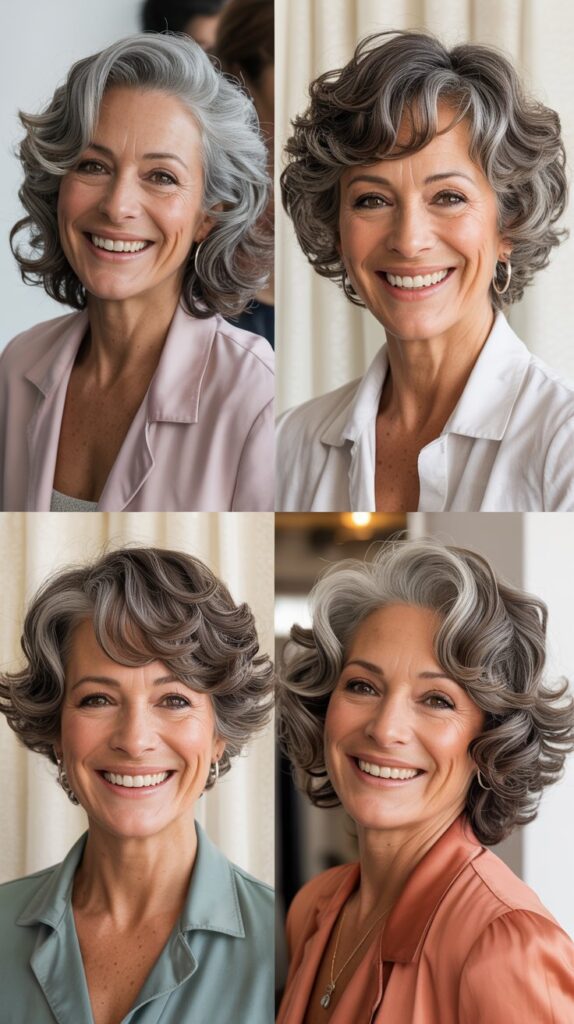 26 Perfect Hairstyles for Women Over 60 with Fine Medium Hair for Maximum Lift 24 Textured Bob with Micro Bangs