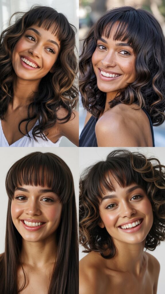 Waterfall Layers with Arched Bangs