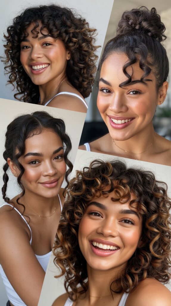 Bouncy Layers with Curly Bangs