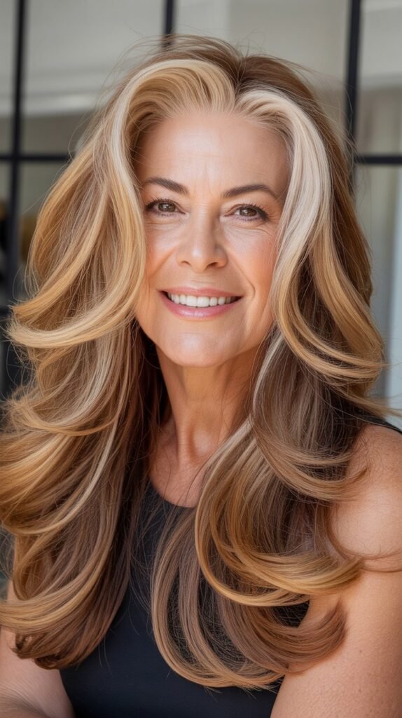 Long Hair with Chunky Highlights