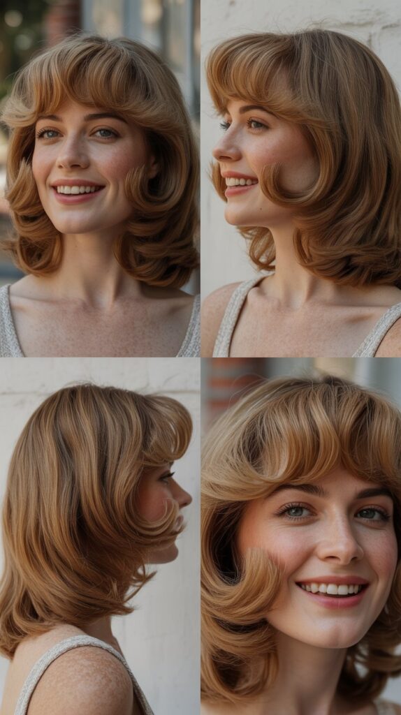 Cascading Layers With Flip-Out Bangs