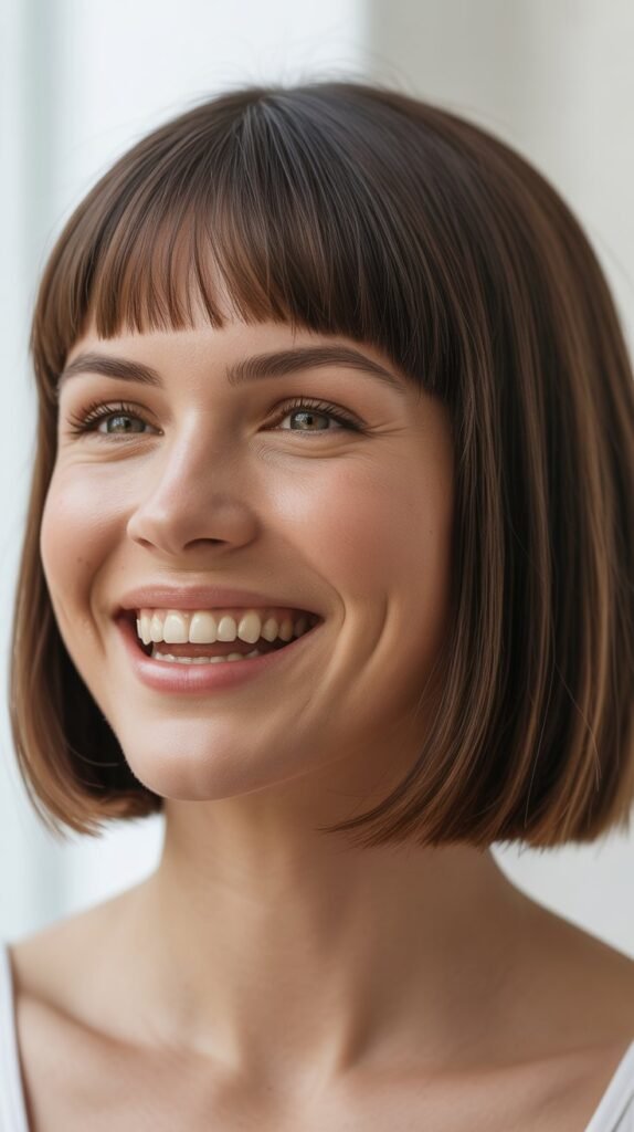 Straight Bob with Arched Bangs