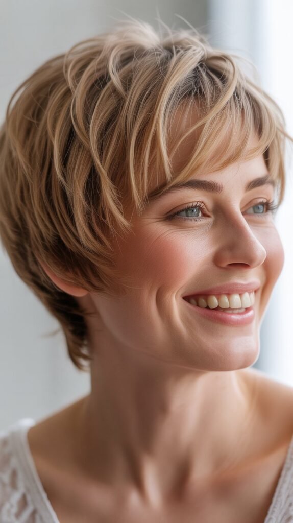 Feathered Pixie with Soft Layers