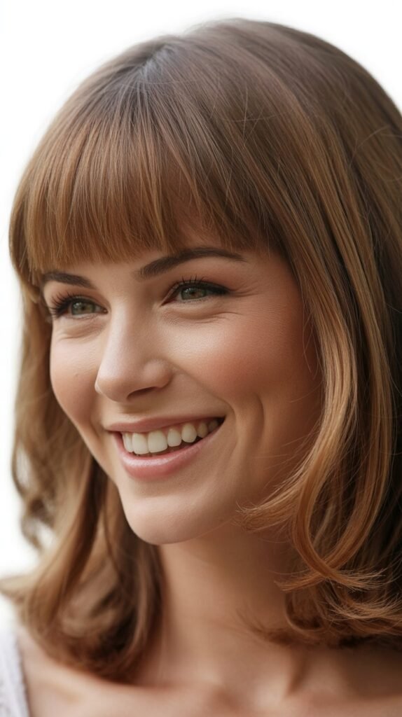 Medium Length with Full Bangs