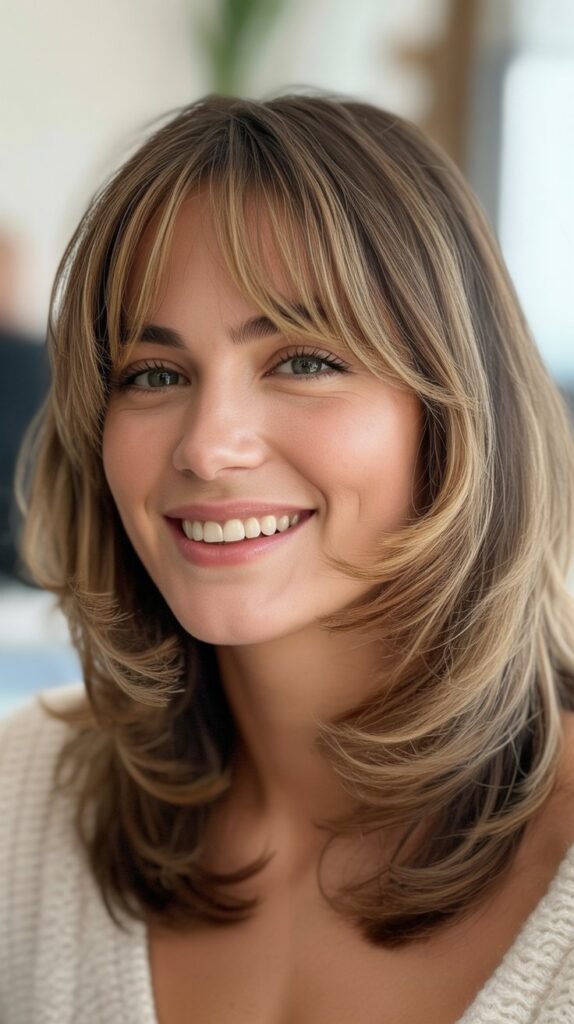 Layered Medium Cut with Soft Fringe