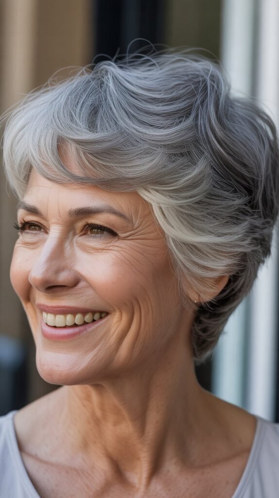 Tapered Nape with Volume on Top